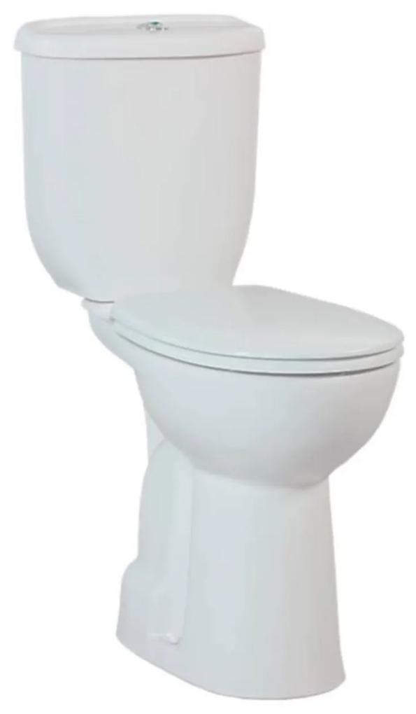 Duoblok Toiletpot Staand Verhoogd +8 cm Wit Compleet (PK)