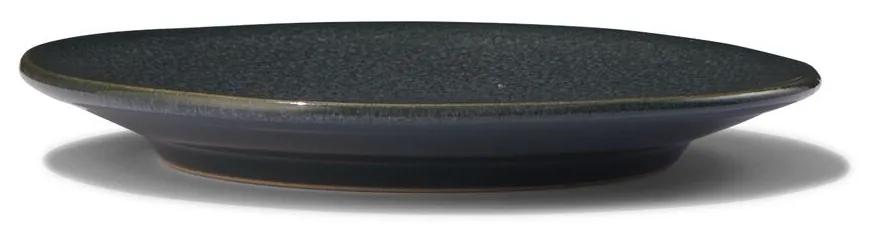 HEMA Gebaksbord Ø16.5cm Porto Reactief Glazuur Zwart (zwart)