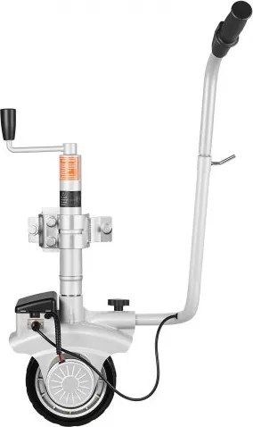 VEVOR elektrische manoeuvreerhulp, 2,5 ton trekvermogen, 380 W 12 V gemotoriseerd neuswiel met een snelheid van 7 m/min, verstelbare klemhoogte en rubberen banden, voor het verplaatsen van caravans en boten.