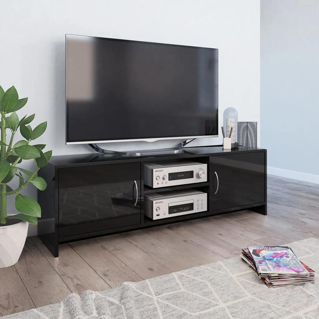 vidaXL Tv-meubel 120x30x37,5 cm bewerkt hout hoogglans zwart