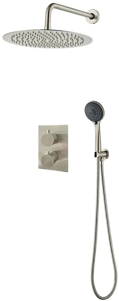 Saniclear Exclusive volledig 304 RVS inbouw regendouche 20cm met 3 standen handdouche wandmontage