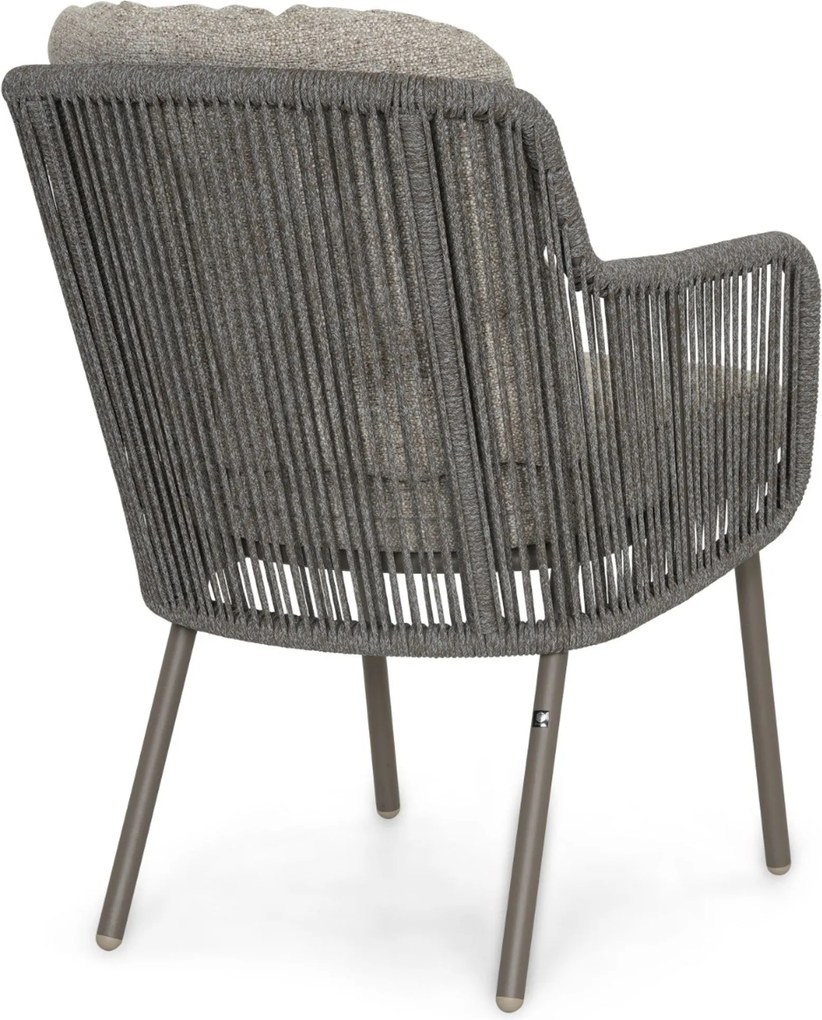 Tuinset Ronde Tuintafel 4 personen 140 cm Rope Taupe Santika Furniture Santika