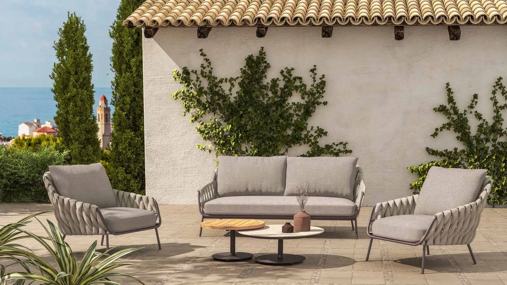 4 Seasons Outdoor Montera loungestoel terre  Loungestoel    bruin weerbestendig