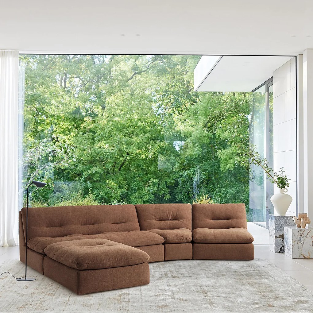 Hoekmodule, in gemêleerde stof, GIULIANO