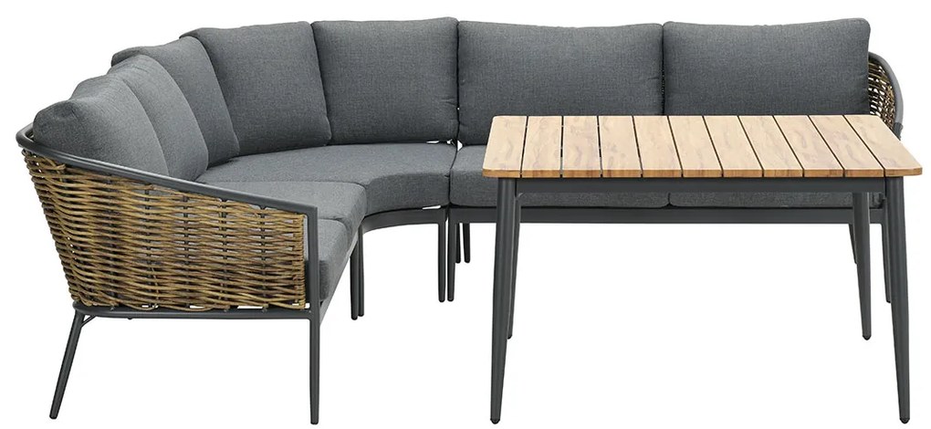 Garden Impressions San Vito lounge dining set 4-delig - donker grijs
