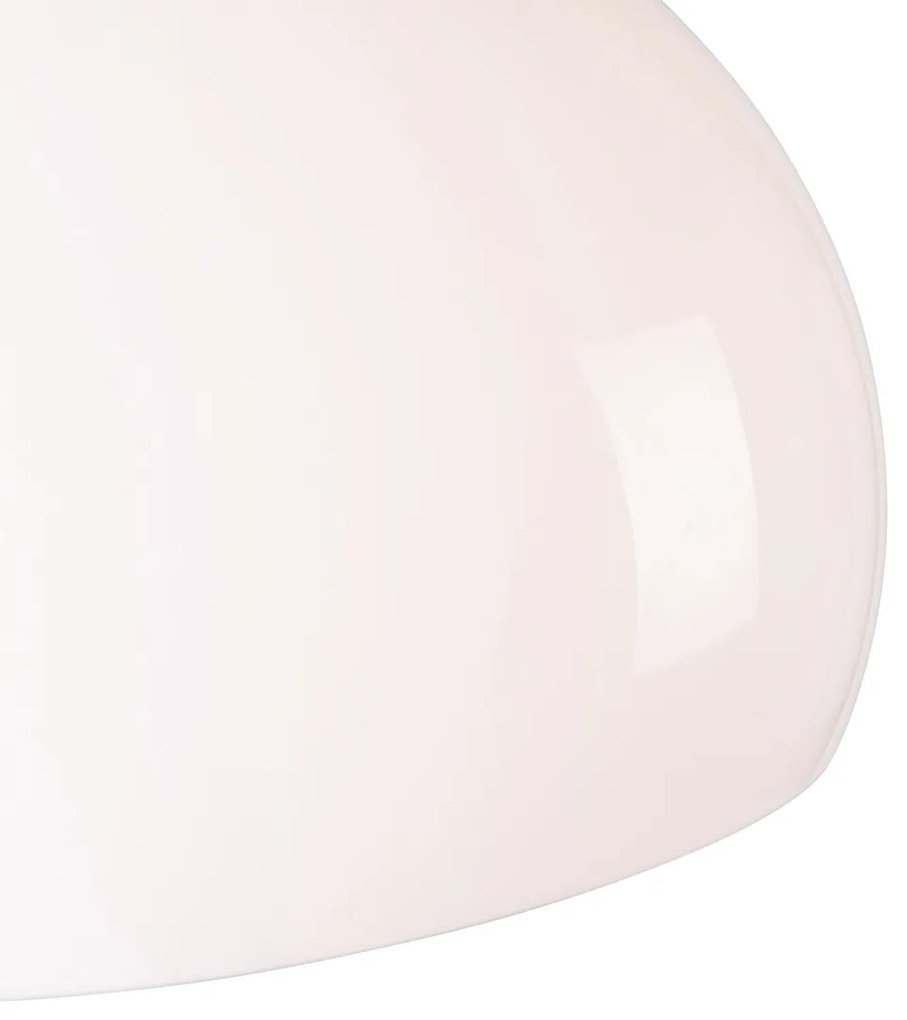 Smart wandbooglamp staal met witte kap incl. Wifi A60 - Bow