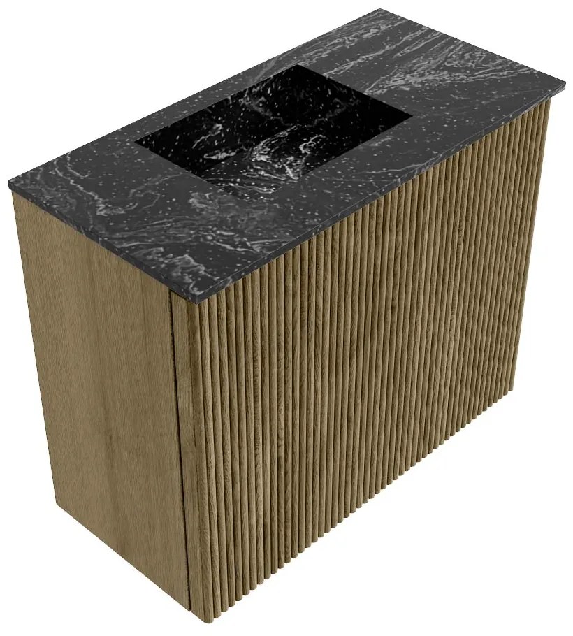 Mondiaz Joya DLux 50cm toiletmeubel dusk met wastafel faye links 1 kraangat lava
