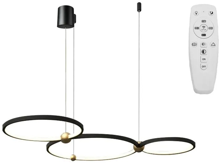 Black Ring 3 led lamp, afstandsbediening APP752-30-40-50