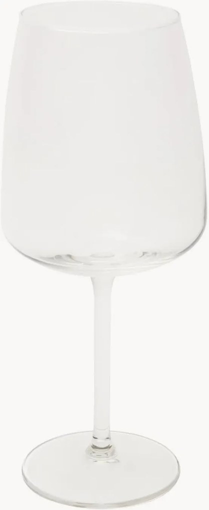 Mondgeblazen witte wijnglazen Barolo, 6-delig