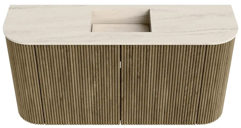 Mondiaz Joya DLux 85cm toiletmeubel ronding links/rechts dusk met wastafel faye midden zonder kraangat meli