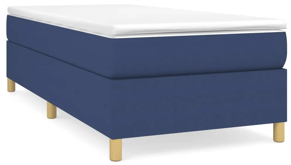 vidaXL Boxspring Bedframe Blauw 100x200 cm Stof