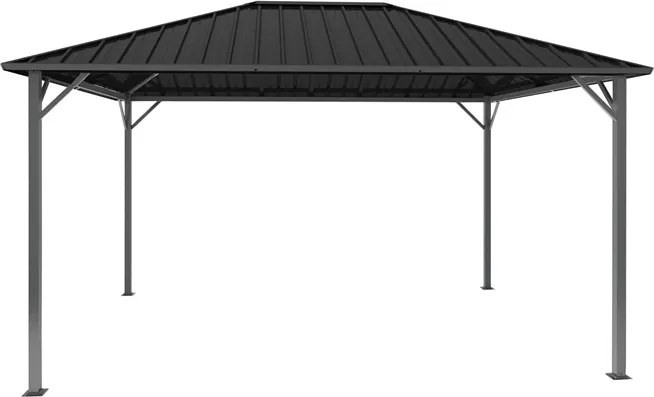 Itaka 3x4 tuinhuisje met klamboe antraciet Tuinpunt