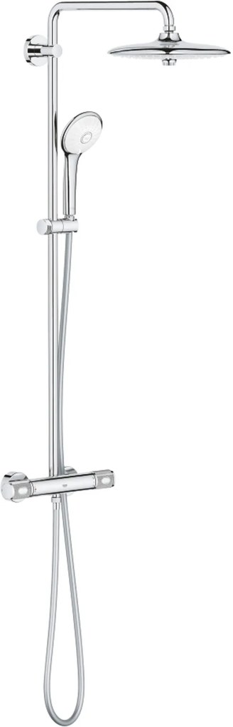 Grohe Euphoria 260 regendoucheset met 6 straalsoorten en thermostaatkraan waterbesparend Ø26cm chroom