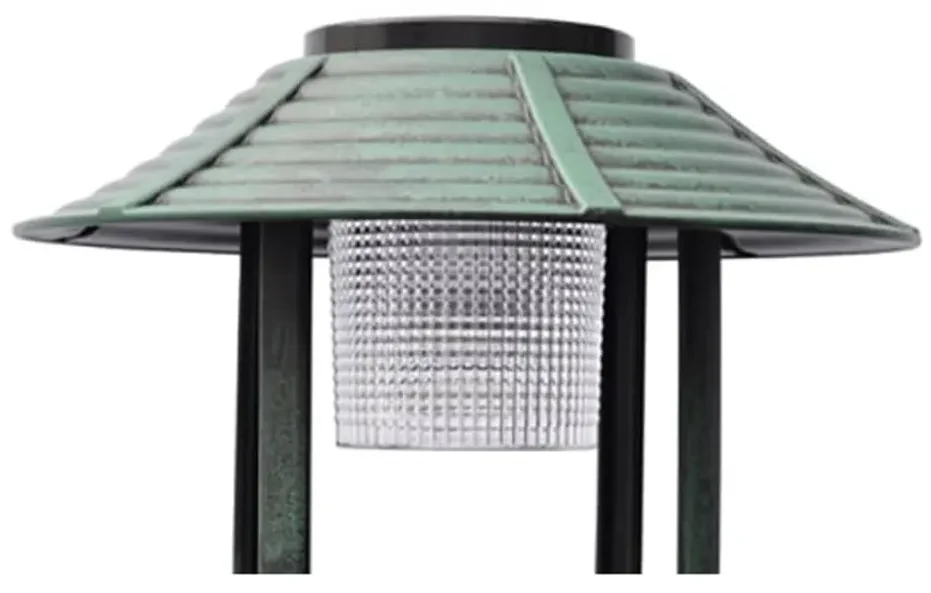 vidaXL Vogelbad/voederhuisje met solarverlichting