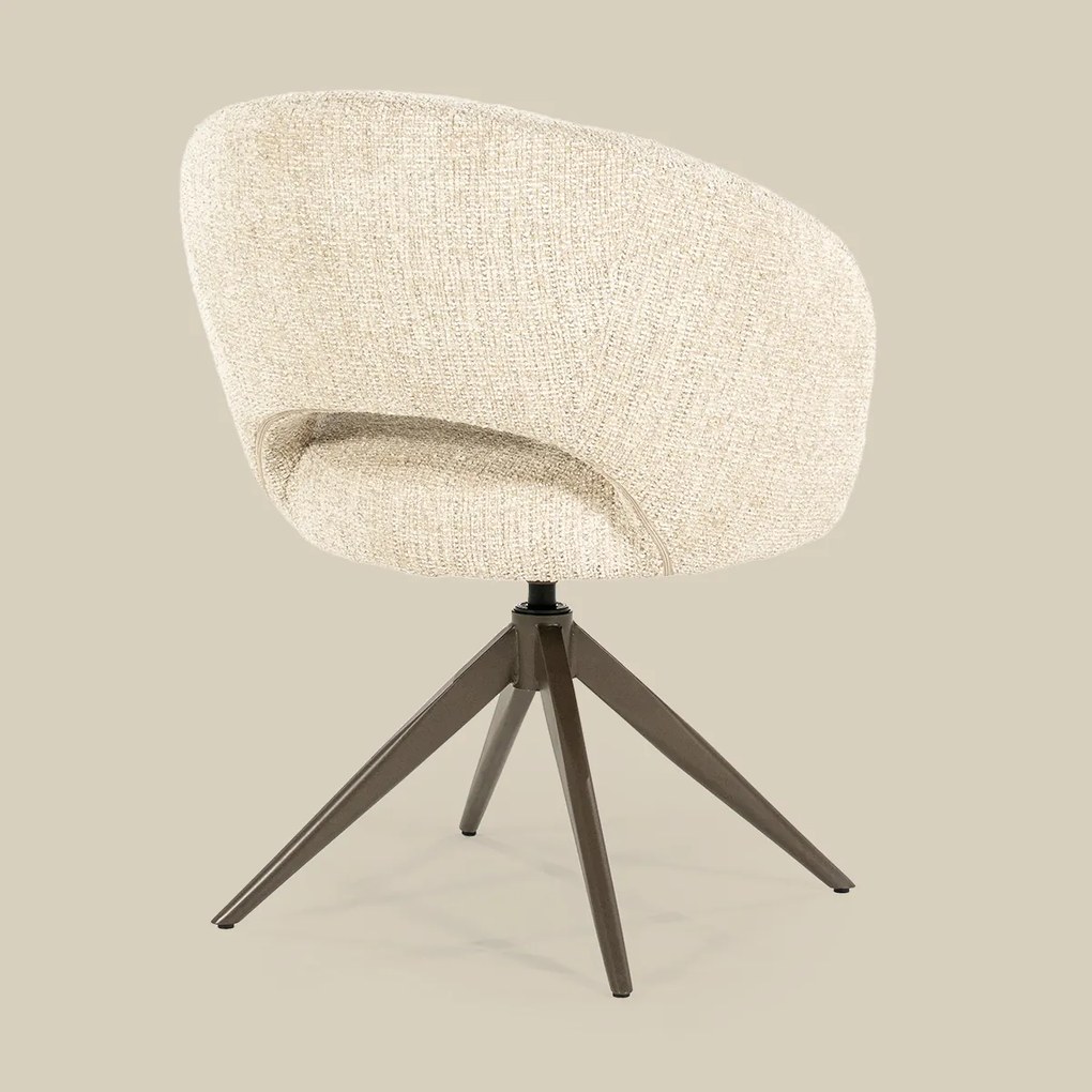 Eleonora Alissa Ronde Eetkamerstoel Beige