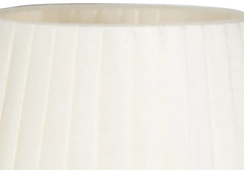 Moderne wandlamp brons met witte kap - Pluk