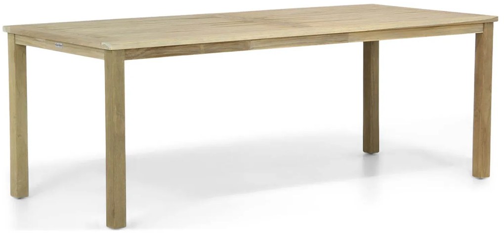 Dining Tuintafel Rechthoekig 210 x 90 cm Teak Old teak greywash Weston