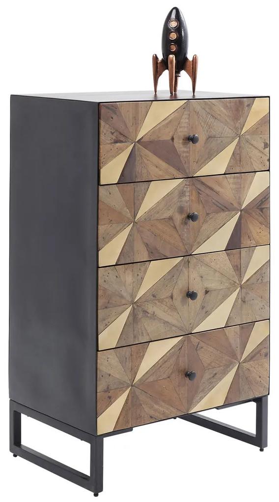 Kare Design Illusion Gold Mozaiek Ladekast - 60x40x100cm.