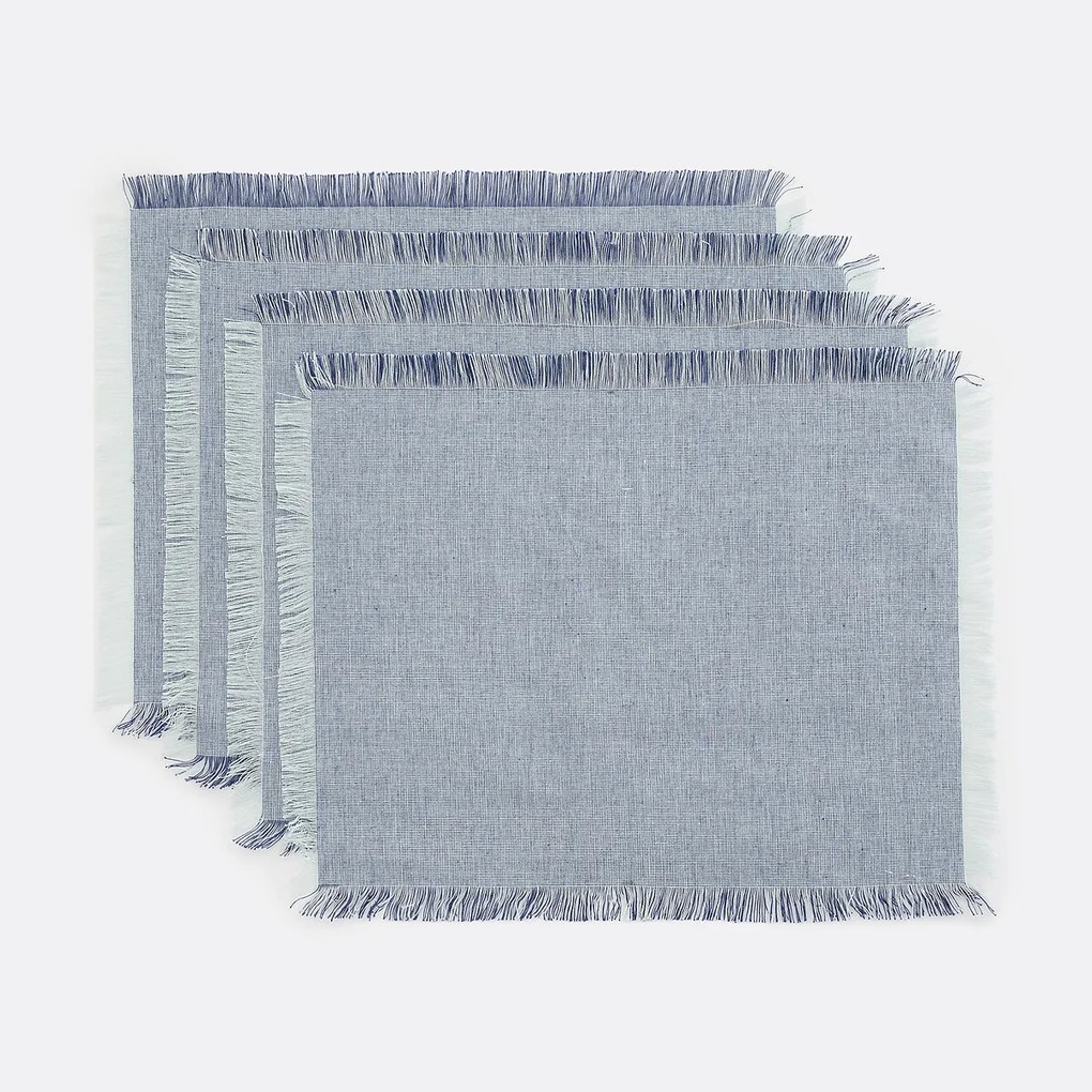 Placemats in geweven-geverfd katoen, Navao