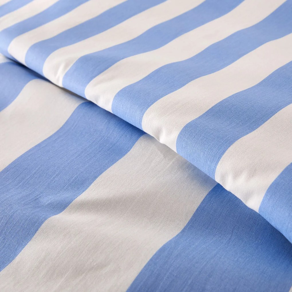 Dekbedovertrek in katoen, Hendaye blauw