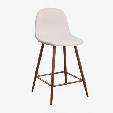 Verpakking Van 4 Glamm Hoge Krukken Beige – Crème & ↑65 Cm & Donker Hout - Sklum