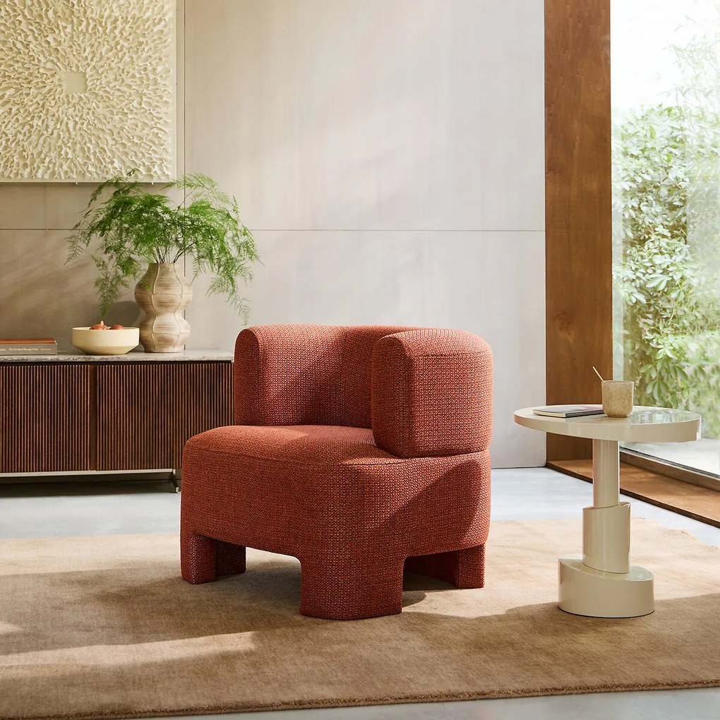 Kleine fauteuil in getextureerd polypropyleen Darrel