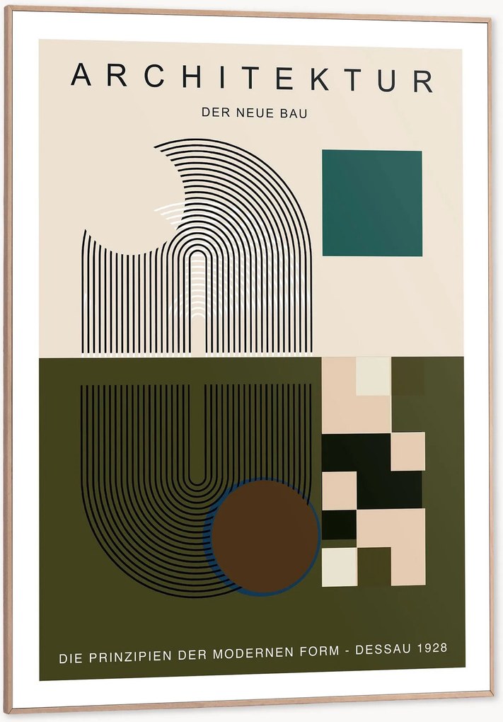 Ingelijste digitale print Geometric Harmony the Modern Form