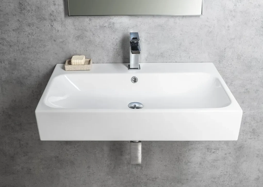 Sapho Toridi keramische wastafel 76x46,5cm wit