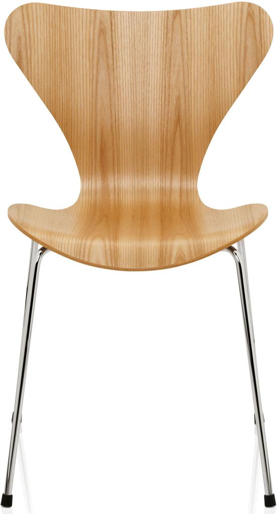 Fritz Hansen Vlinderstoel Series 7 stoel naturel iepenfineer