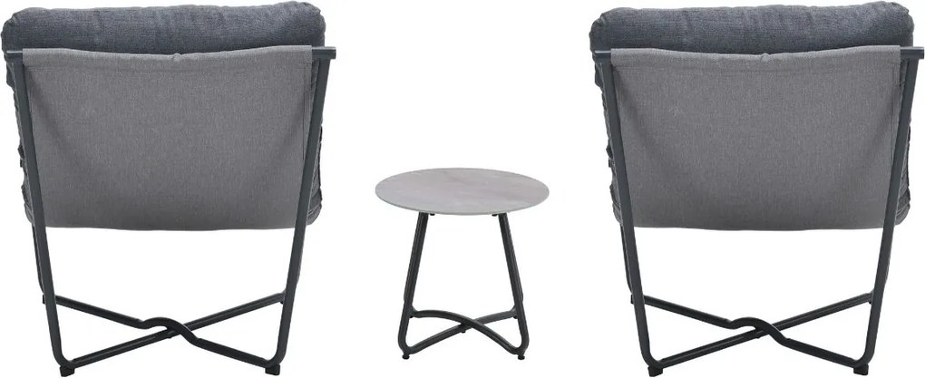 Garden Impressions Zensa loungeset 3-delig - donker grijs