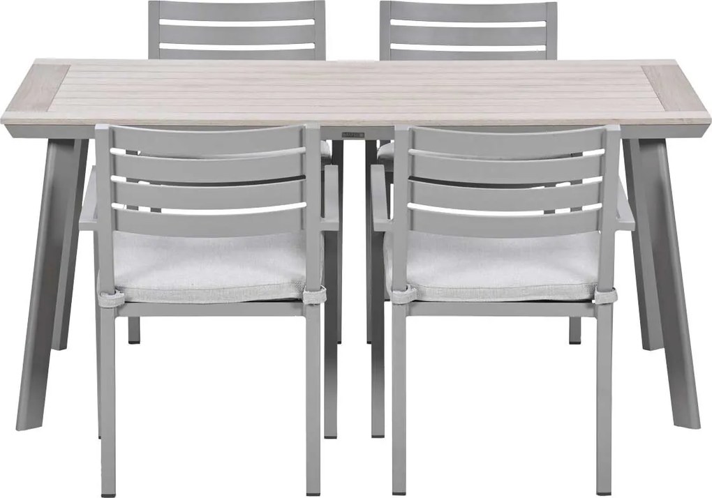Garden Impressions Amarillo tuinset 5-delig - Penedo tuintafel 160x90 taupe