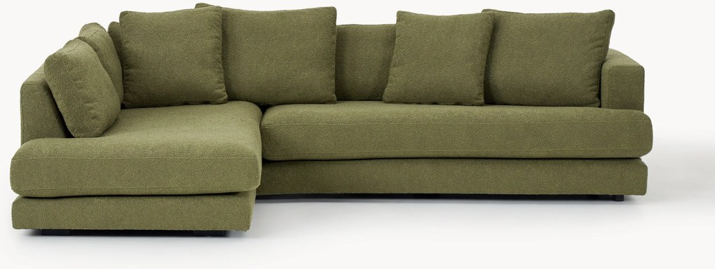 Bouclé hoekbank Tribeca (3-zits)