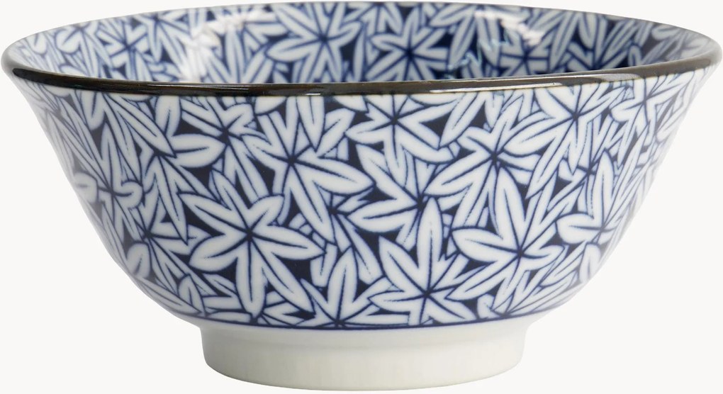 Porseleinen schalen Hana Blue, 6-delig