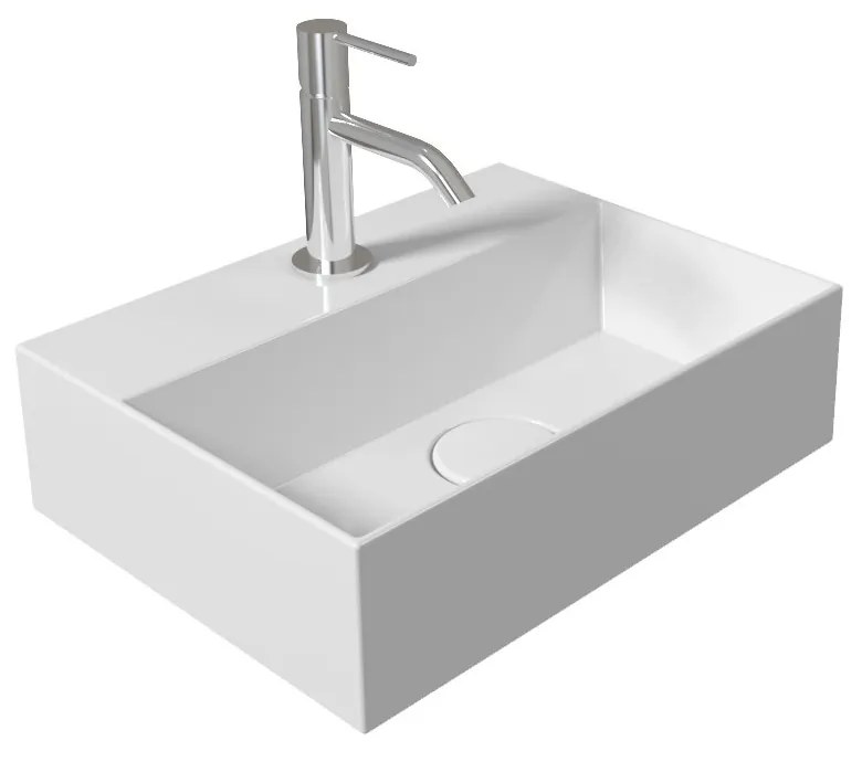 Salenzi Spy Fontein met clickwaste 40x30 cm glans wit