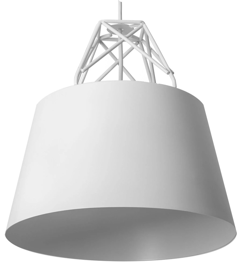 Hangende metalen witte plafondlamp APP423-1CP