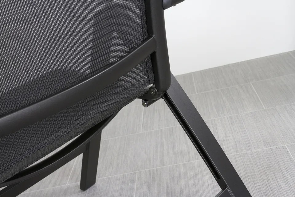 Kettler Altura/Edge verstelbare aluminium tuinset voor 6 personen 220x95 cm. - Antraciet