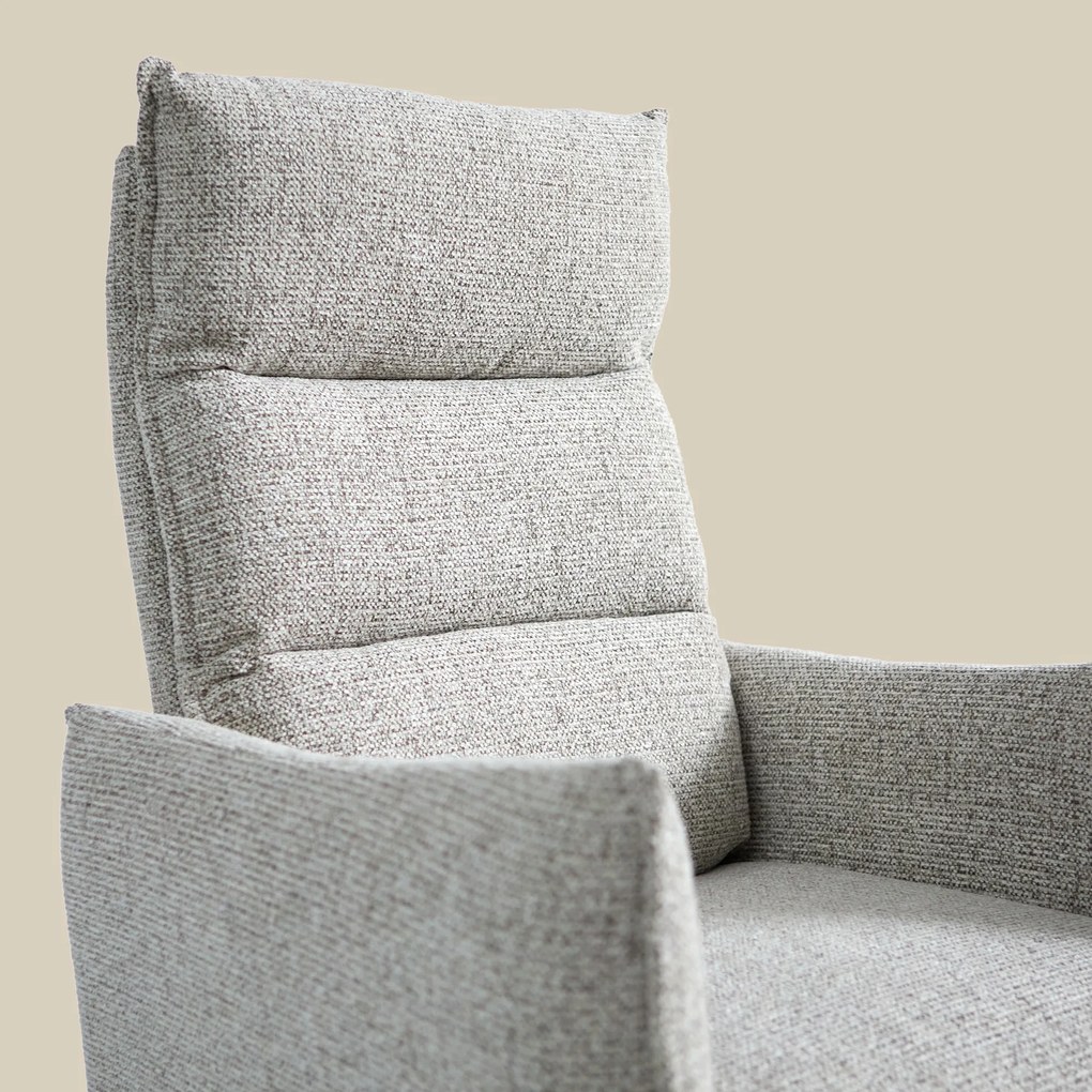 Elektrische Relaxfauteuil Creme Stof