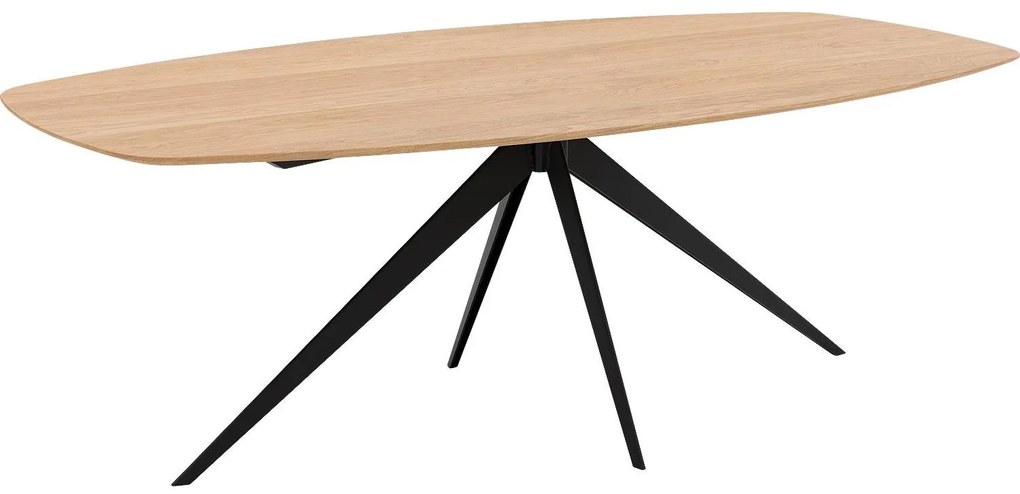 Goossens Excellent Eettafel Uniek, Semi ovaal 200 x 110 cm