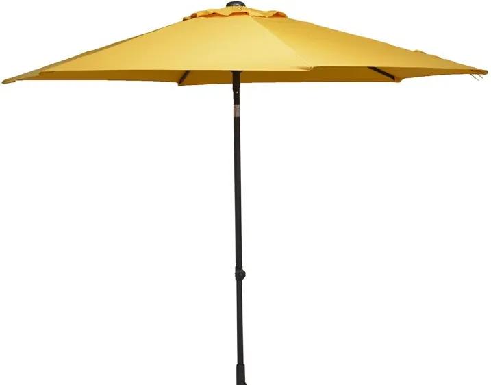 4 Seasons Outdoor parasol Push up Ø300 cm - mosterdgeel