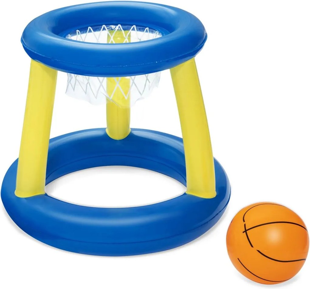 Bestway opblaasbaar en drijvend basketbalnet met basketbal - Diameter 59 x H49 cm
