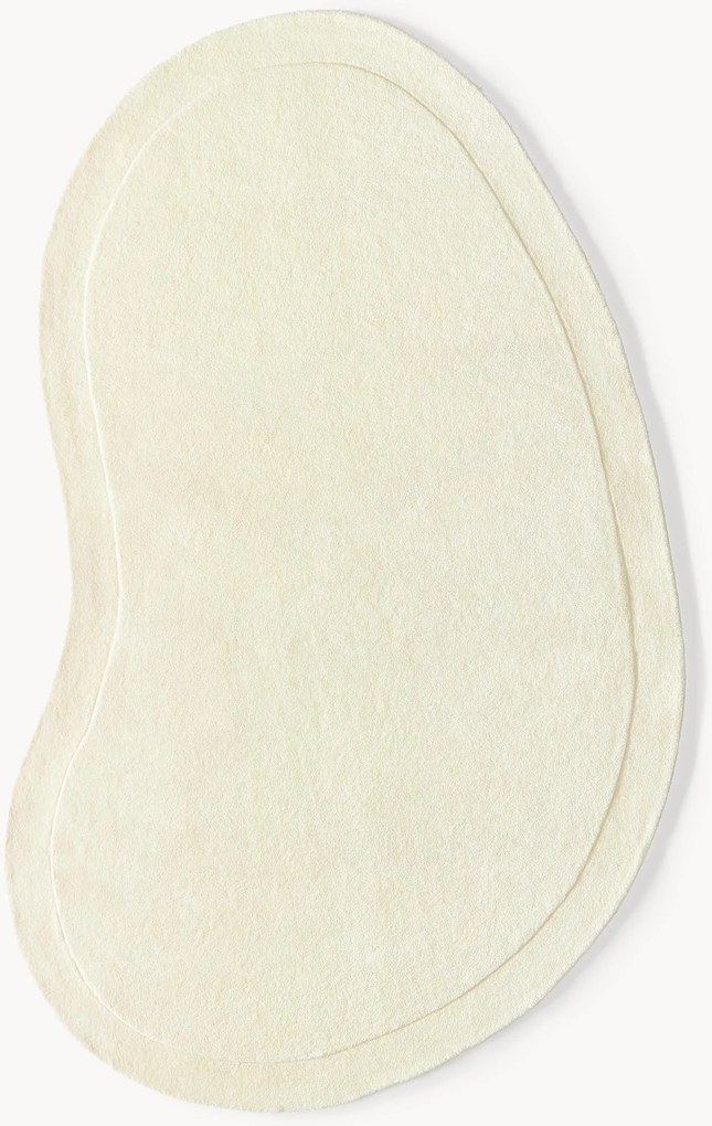 Handgetuft wollen vloerkleed Kadey in organische vorm