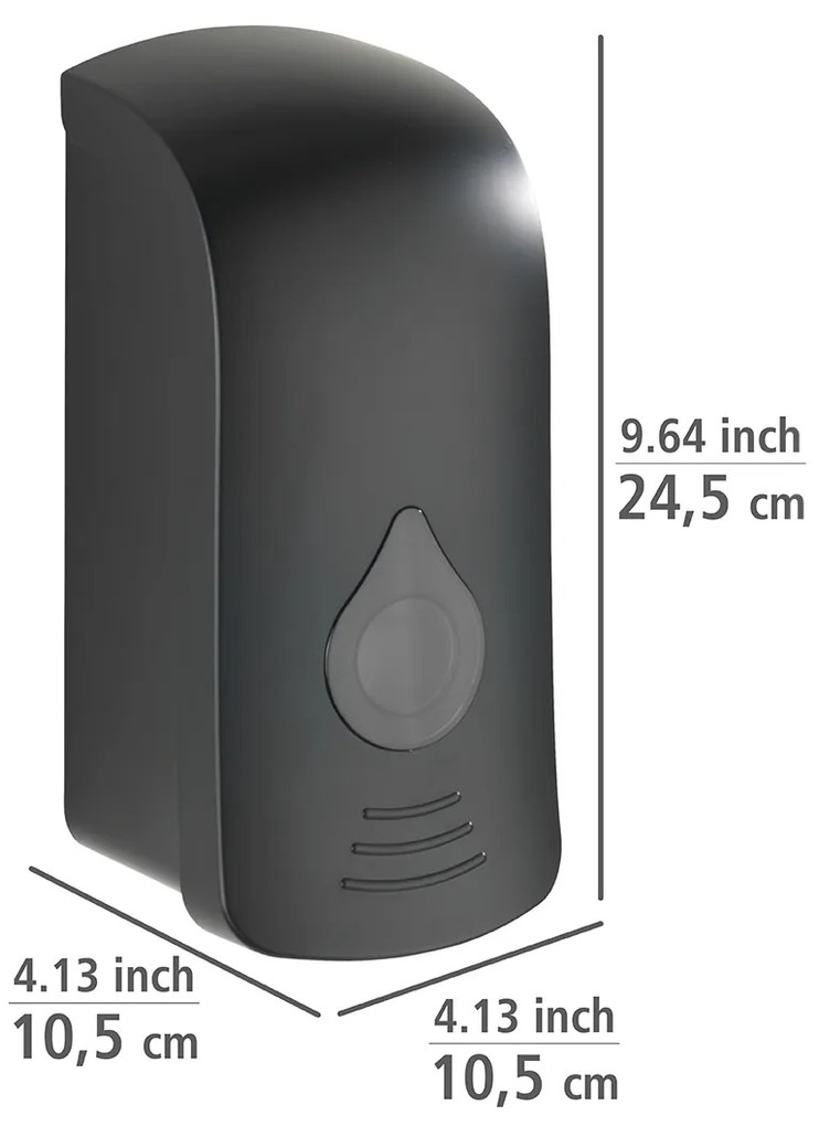 Wenko Ranera desinfectie & zeep wanddispenser 750 ml kunststof mat zwart