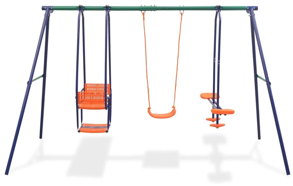 vidaXL Schommelset met 5 zitjes oranje