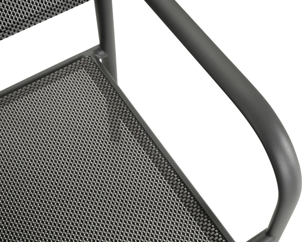 Tuinstoel stapelbaar Aluminium Grijs-antraciet Presto Brentino
