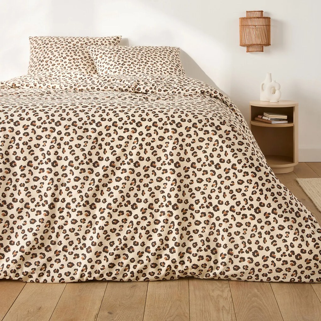 Bedset in katoen, rechthoekige kussensloop, Leopold