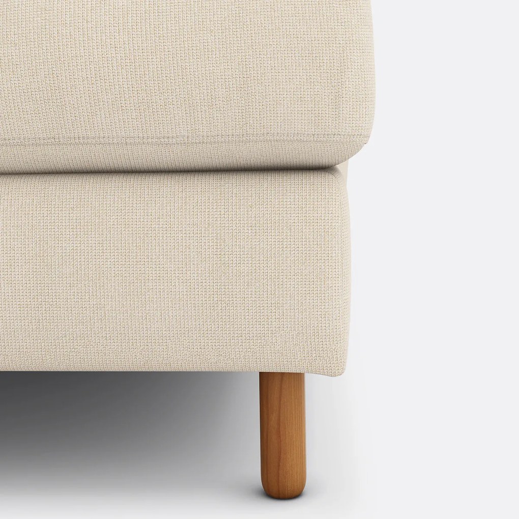 4-zits hoekbank rechts in polyester, LOMÉO