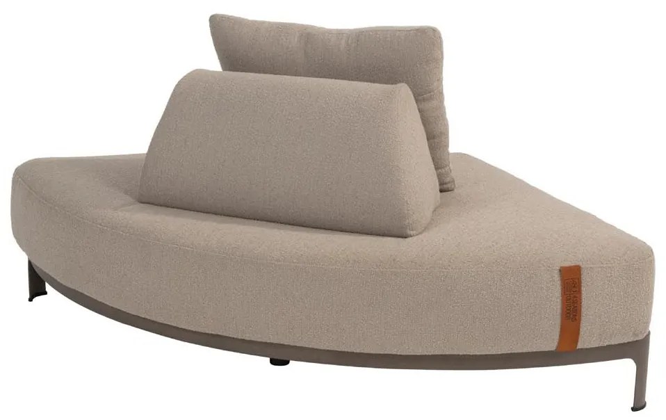 4 Seasons Outdoor Santorini hoek loungebank terre met XL-hoek *Showroommodel Loungebank bruin weerbestendig