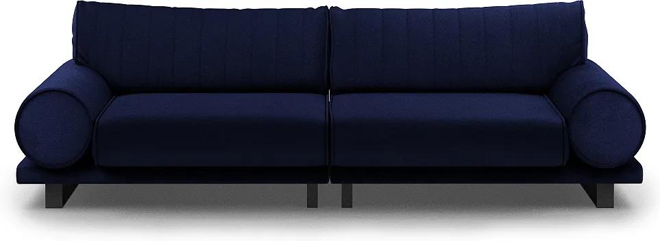 Rivièra Maison - Collins Sofa 3,5 Seater, velvet, midnight blue - Kleur: blauw