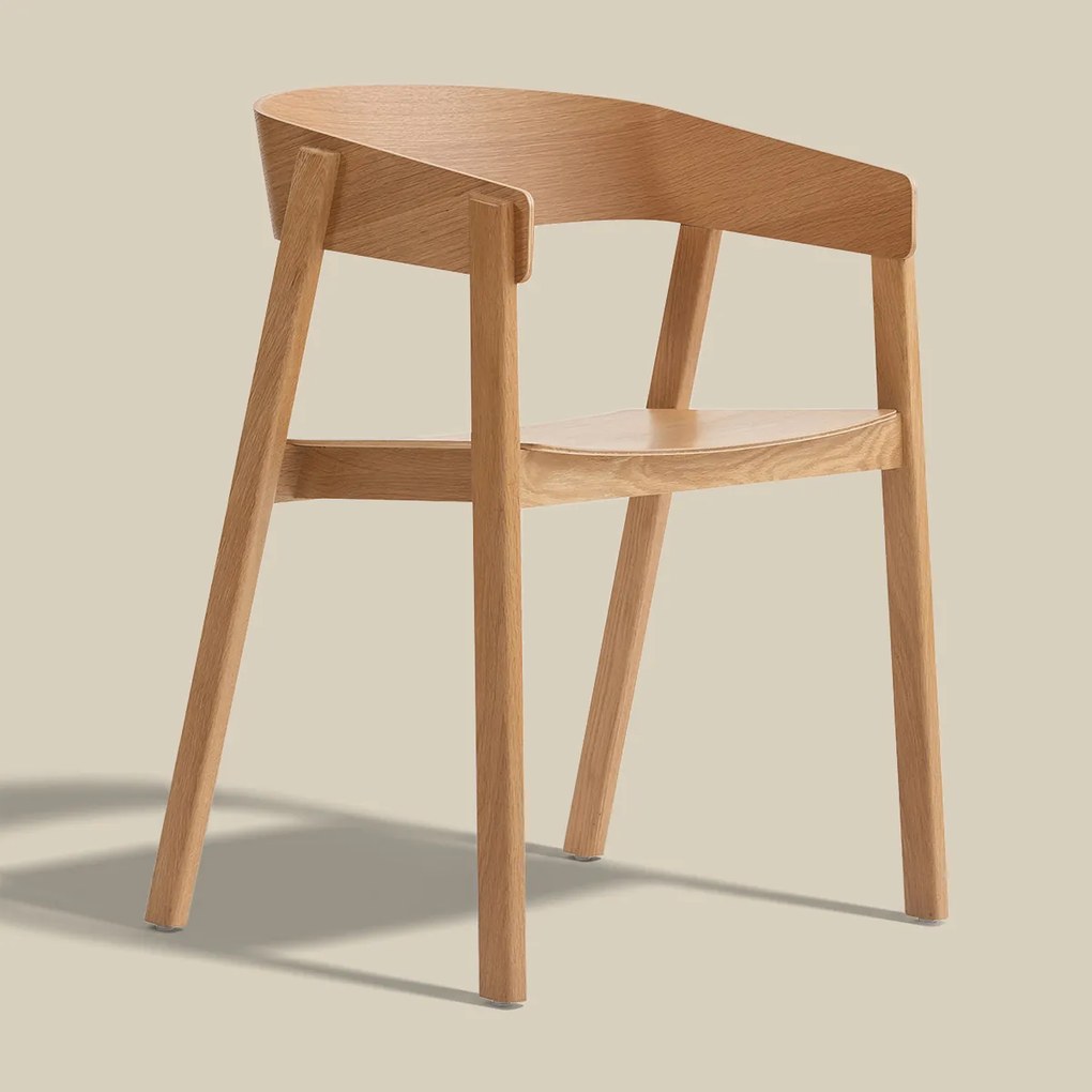 Eiken Stoel Van Gebogen Hout