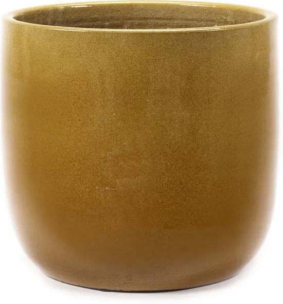 Bloempot Pot Honey Geel D 26 cm H 24 cm